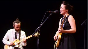 Lora Faye performing on Mountain Stage. June 30, 2013